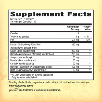 Nature's Secret Urinary Flush & Support with Cranberry – 8 Botanicals