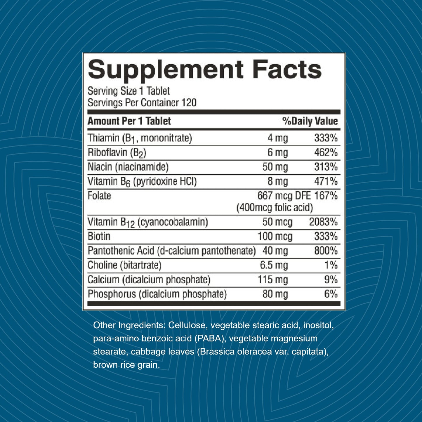 Nature's Sunshine Balanced B Complex - 120 Tablets | Vegetarian B Vitamins