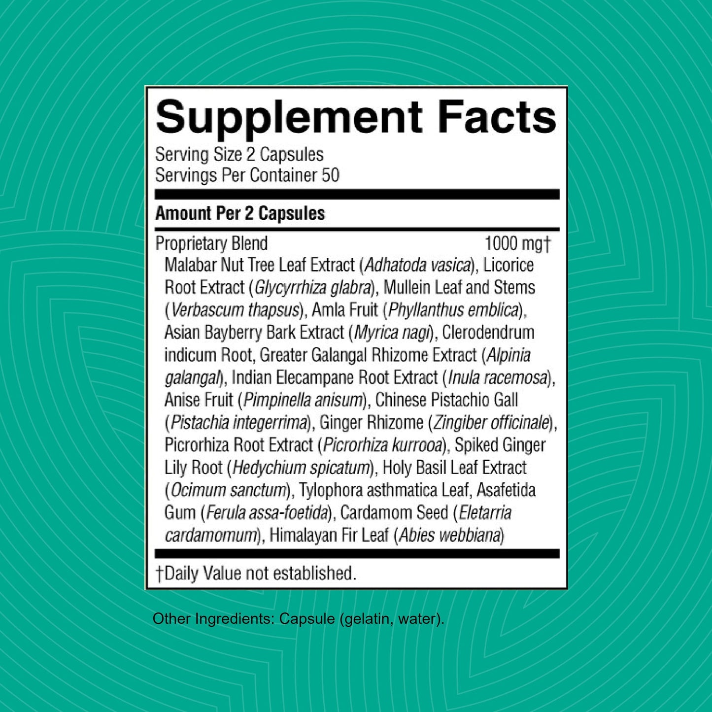 Nature's Sunshine Bronchial Formula, 100 Capsules - Herbal Health