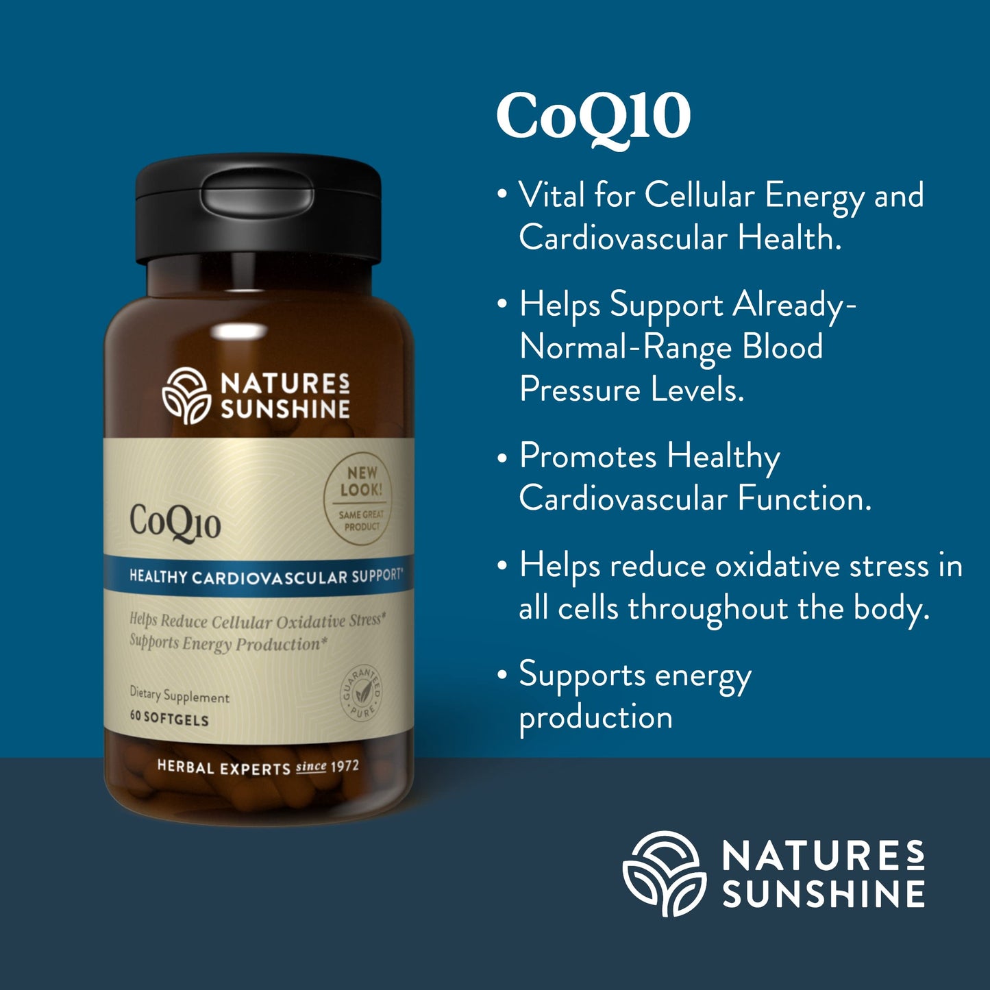 Nature's Sunshine CoQ10-60 Softgel Capsules | Heart & Circulation Support