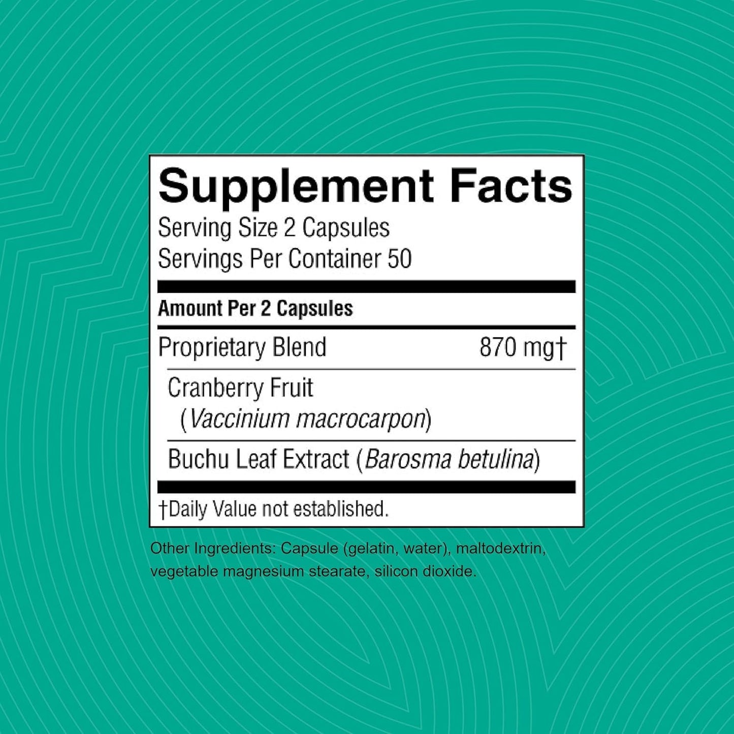 Nature's Sunshine Cranberry & Buchu Concentrate 100 Capsules | Urinary Health
