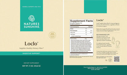 Nature's Sunshine Loclo, 11 oz – Sodium-Free High-Fiber Supplement