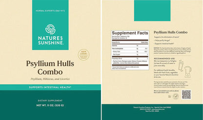 Nature's Sunshine Psyllium Hulls Combination 11 Oz - Natural Fiber Support