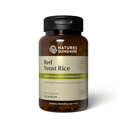 Nature's Sunshine Red Yeast Rice - 120 Capsules | Kosher | Supports Cholesterol & Circulation