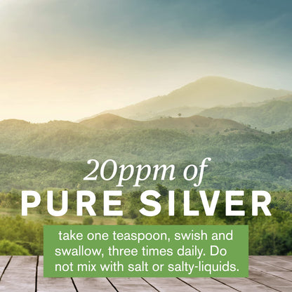Nature's Sunshine Silver Shield Liquid 32 oz | Aqua Sol Colloidal Silver for Immune Support