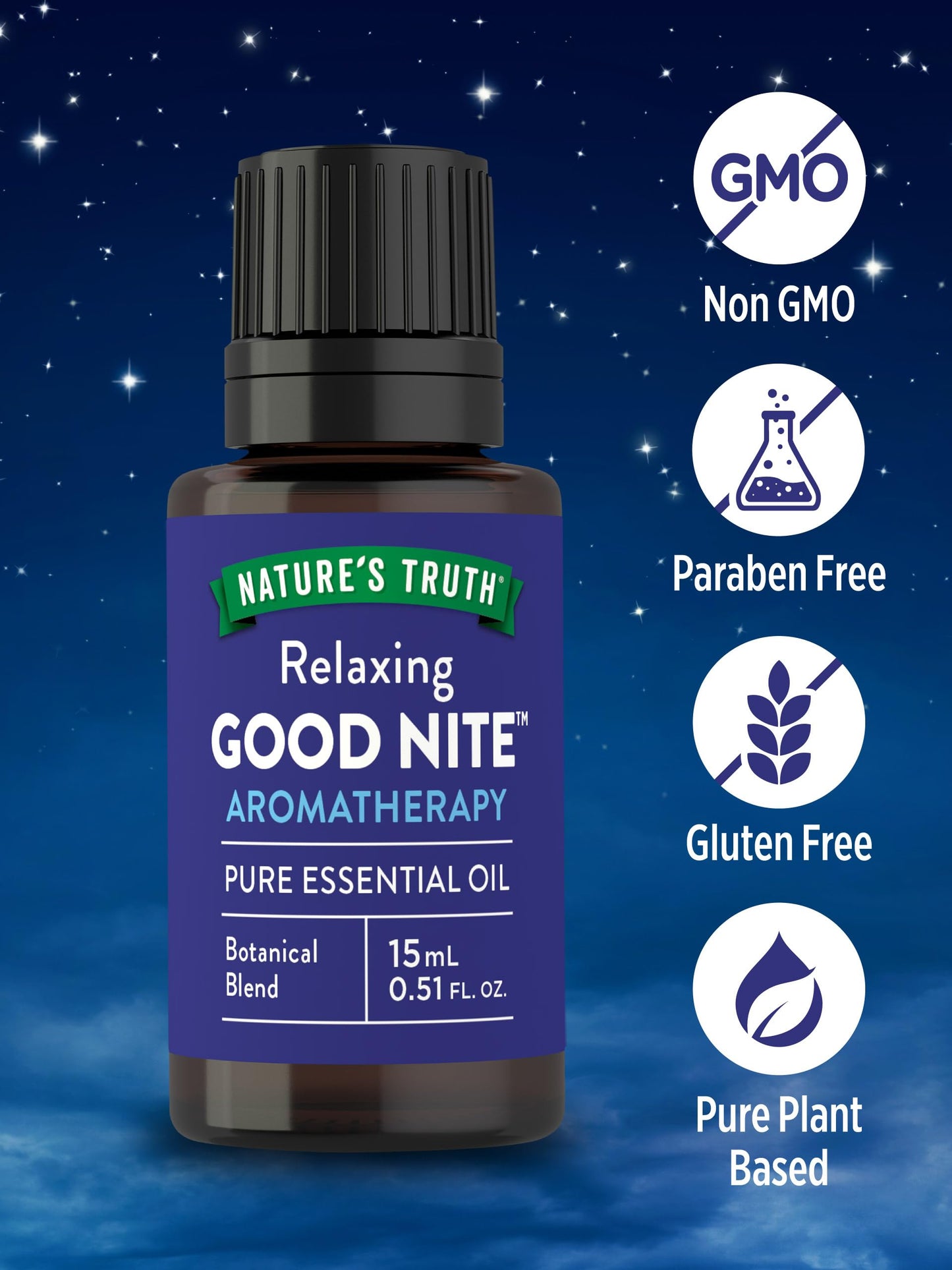 Nature's Truth Good Nite Pure Essential Oil 15 mL | Aromatherapy | Plant-Based, Non-GMO, Gluten Free
