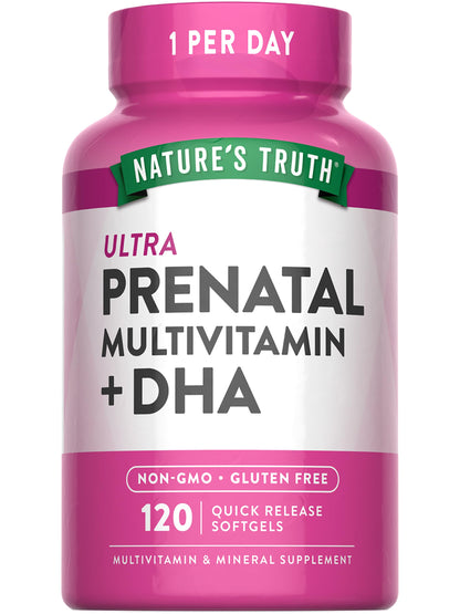Nature's Truth Prenatal Vitamin for Women – 120 Softgels | Non-GMO & Gluten Free