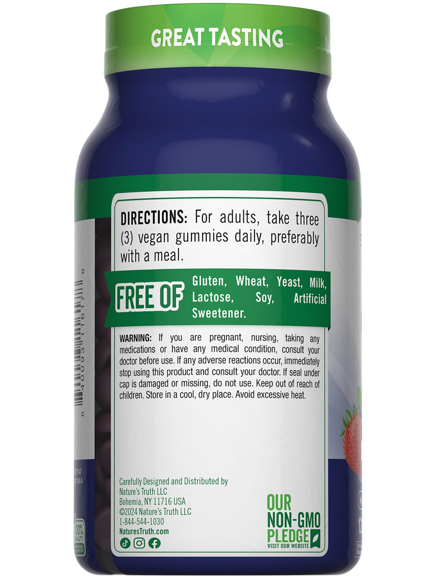 Nature's Truth Zinc Gummies for Adults - 50 mg Zinc Citrate, 120 Count, Vegan, Gluten Free | Mixed Berry (Pack of 2)
