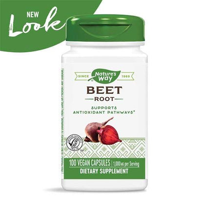 Nature's Way Beet Root 500 mg - 100 Vegetarian Capsules - Pack of 3