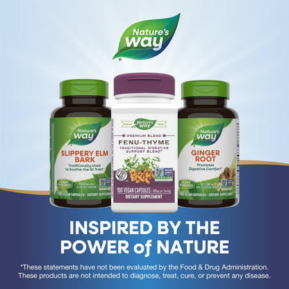 Nature's Way Fenu-Thyme - Traditional Digestive Support Blend | 900 mg per 2-Capsule Serving | Vegan, Non-GMO, Dairy Free