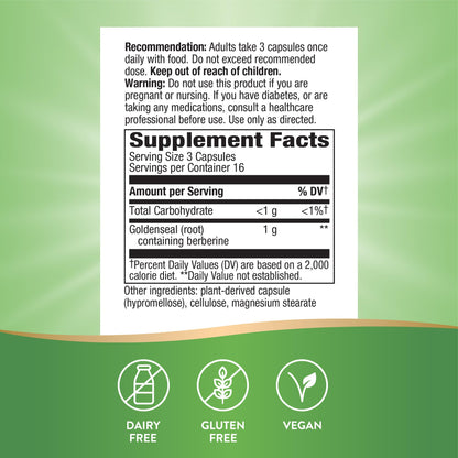 Nature's Way Goldenseal Root — Digestive Support, Berberine, 50 Caps