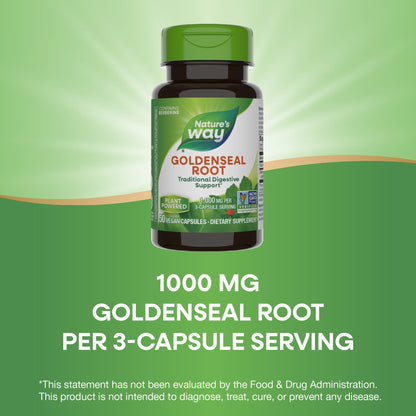Nature's Way Goldenseal Root — Digestive Support, Berberine, 50 Caps