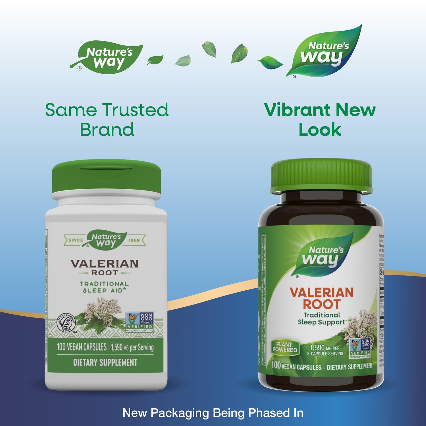 Nature's Way Valerian Root – Traditional Sleep Support*, 100 Capsules, Non-GMO, Gluten Free, Vegan – 2 Pack (Packaging May Vary)
