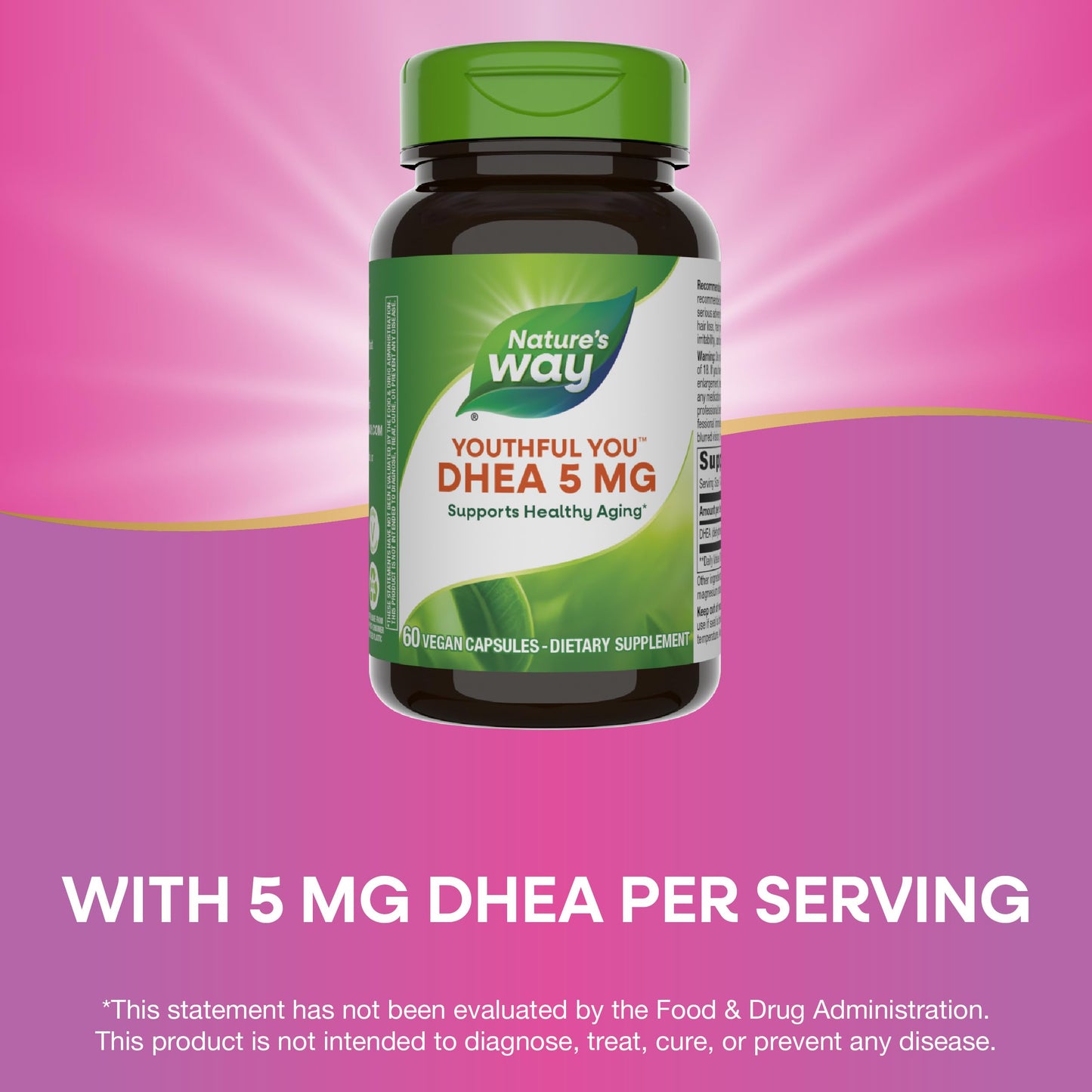 Nature's Way Youthful You DHEA 5 mg - 2 Pack | Supports Healthy Aging & Hormone Production