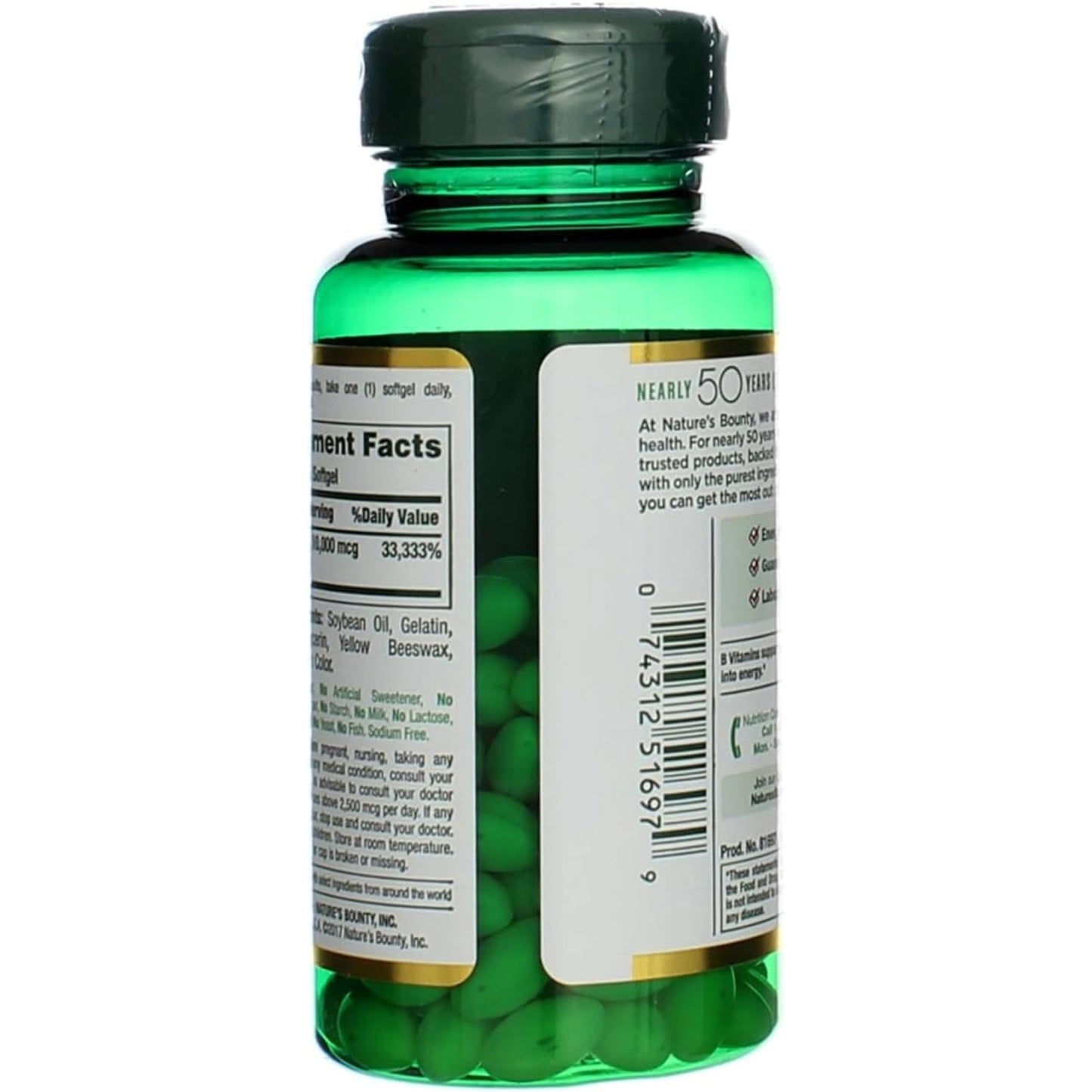 Nature's Bounty Biotin 10,000 mcg Ultra Strength – 4-Pack, 120 Softgels