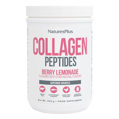 Natures Plus Collagen Peptides Berry Lemonade (0.8 lb) – Hair, Skin & Nails