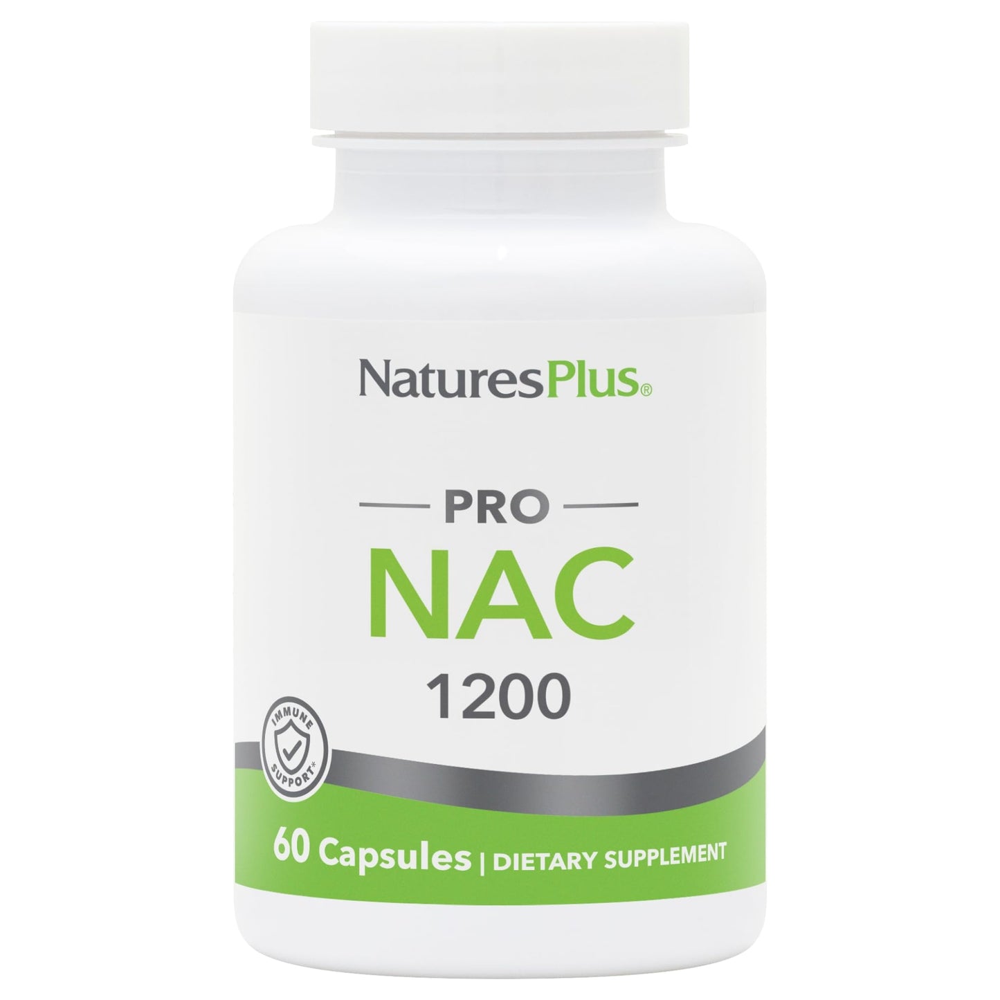 Natures Plus PRO NAC 1200 mg - 60 Capsules (30 Servings) | Non-GMO, Vegan & Gluten Free