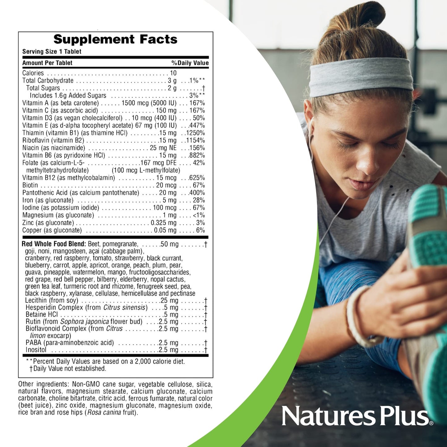 NaturesPlus Adult Multivitamin Chewables - Exotic Red Berry, 60 Tablets