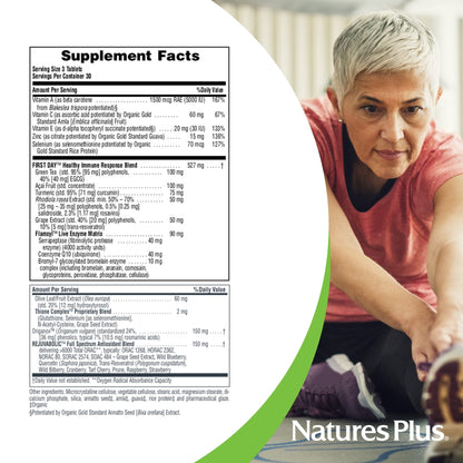 NaturesPlus AgeLoss First Day Healthy Immune Response - 90 Tablets | Vegetarian, Gluten Free | 30 Servings