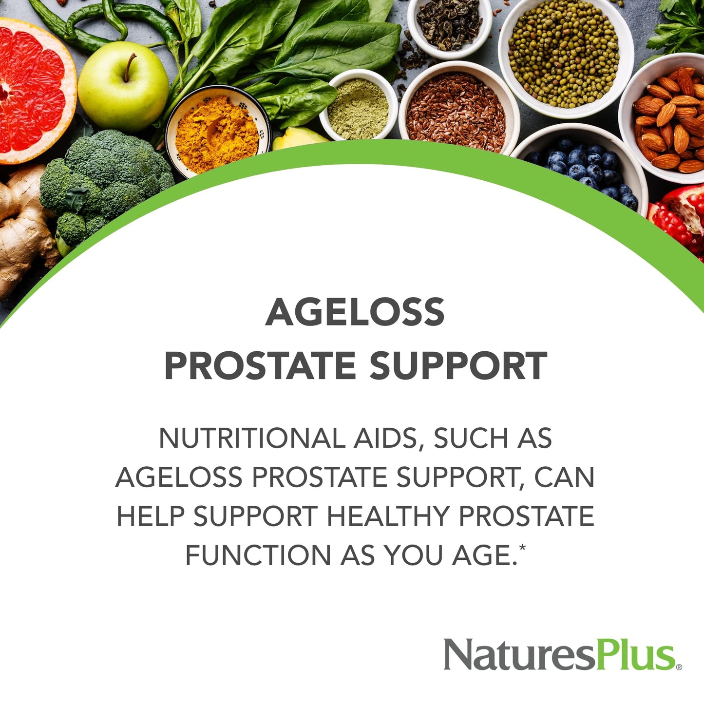 NaturesPlus AgeLoss Prostate Support - 90 Capsules | Gluten Free & Vegetarian