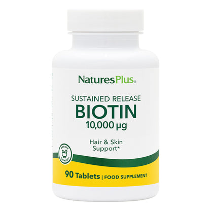 NaturesPlus Biotin Sustained Release – 90 Tablets (90 Servings) – Vegetarian, Gluten Free