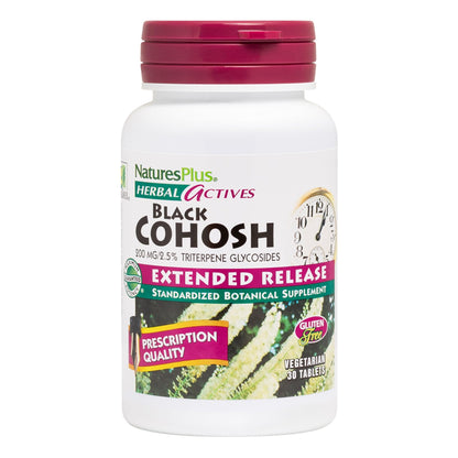 NaturesPlus Herbal Actives Black Cohosh - 30 Tablets | Menopause Support, Vegetarian & Gluten Free