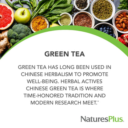 Nature's Plus Herbal Actives Chinese Green Tea - Extended Release 750 mg, 30 Servings