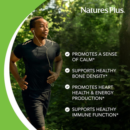 NaturesPlus Magnesium Citrate Gummies Raspberry - 75 Gummies | Calm Mind & Body, Bone Support