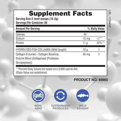 NaturesPlus Marine Collagen Peptides Unflavored — 0.54 lb | Hair, Skin, Nails & Joints