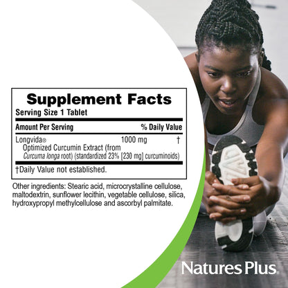 NaturesPlus PRO Longvida Curcumin 1000 mg – 30 Tablets | Antioxidant Support
