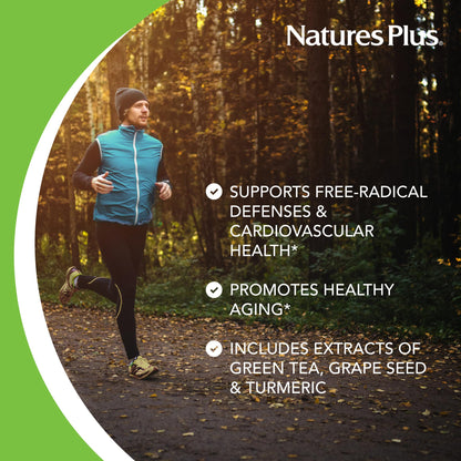 NaturesPlus Herbal Actives Resveratrol Extended Release 125 mg - 120 Vegetarian Tablets | Gluten-Free