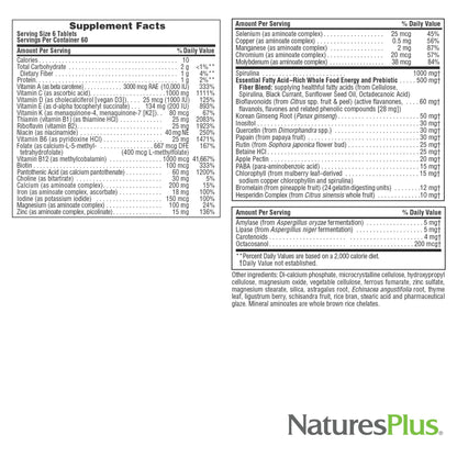 NaturesPlus Source of Life 360 Mini-Tabs – Multivitamin & Mineral, Gluten Free, Vegetarian | 120 Servings