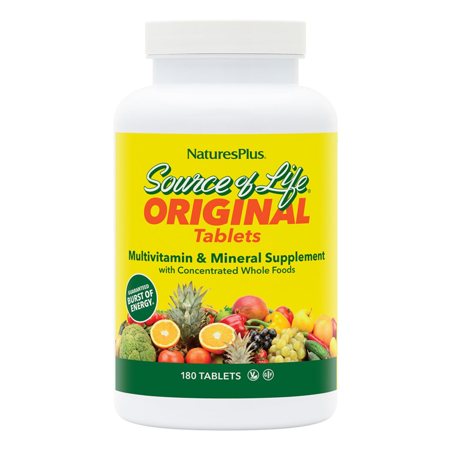 NaturesPlus Source of Life 3-Pack - 180 Tablets Multivitamin & Mineral