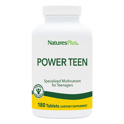 NaturesPlus Source of Life Power Teen - 180 Veg Tablets | Teen Multivitamin & Minerals | Gluten-Free