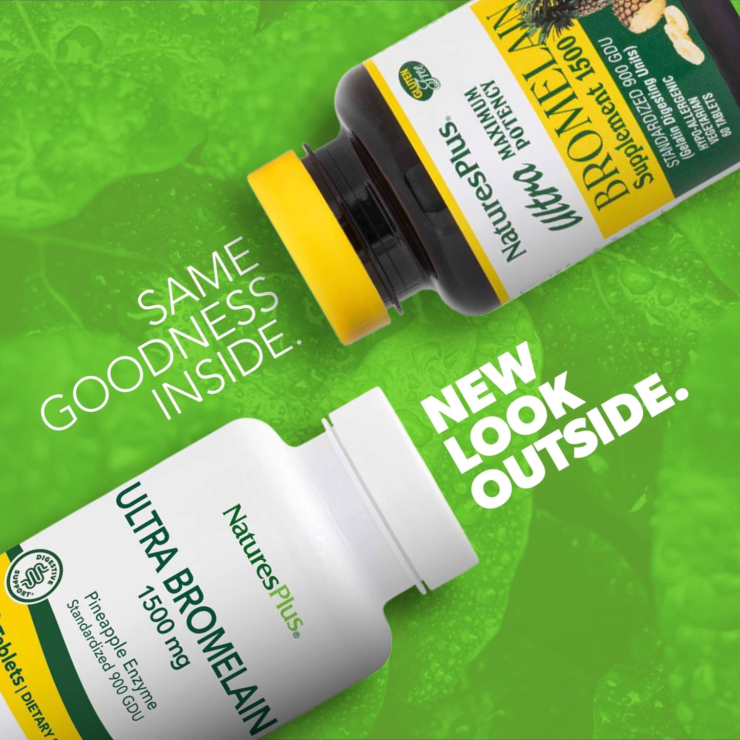 NaturesPlus Ultra Bromelain 1500 mg - 120 Servings (2x60) | Joints & Digestive Health