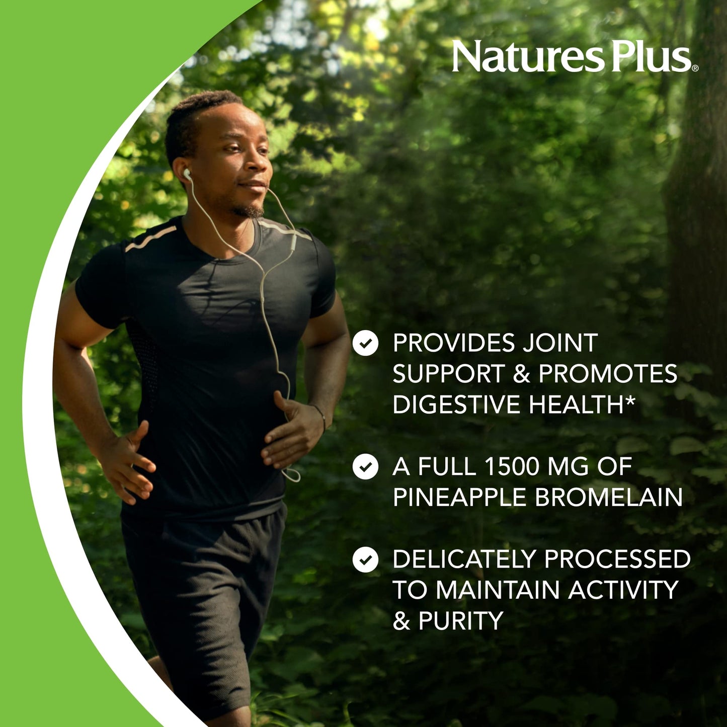 NaturesPlus Ultra Bromelain 1500 mg - 120 Servings (2x60) | Joints & Digestive Health