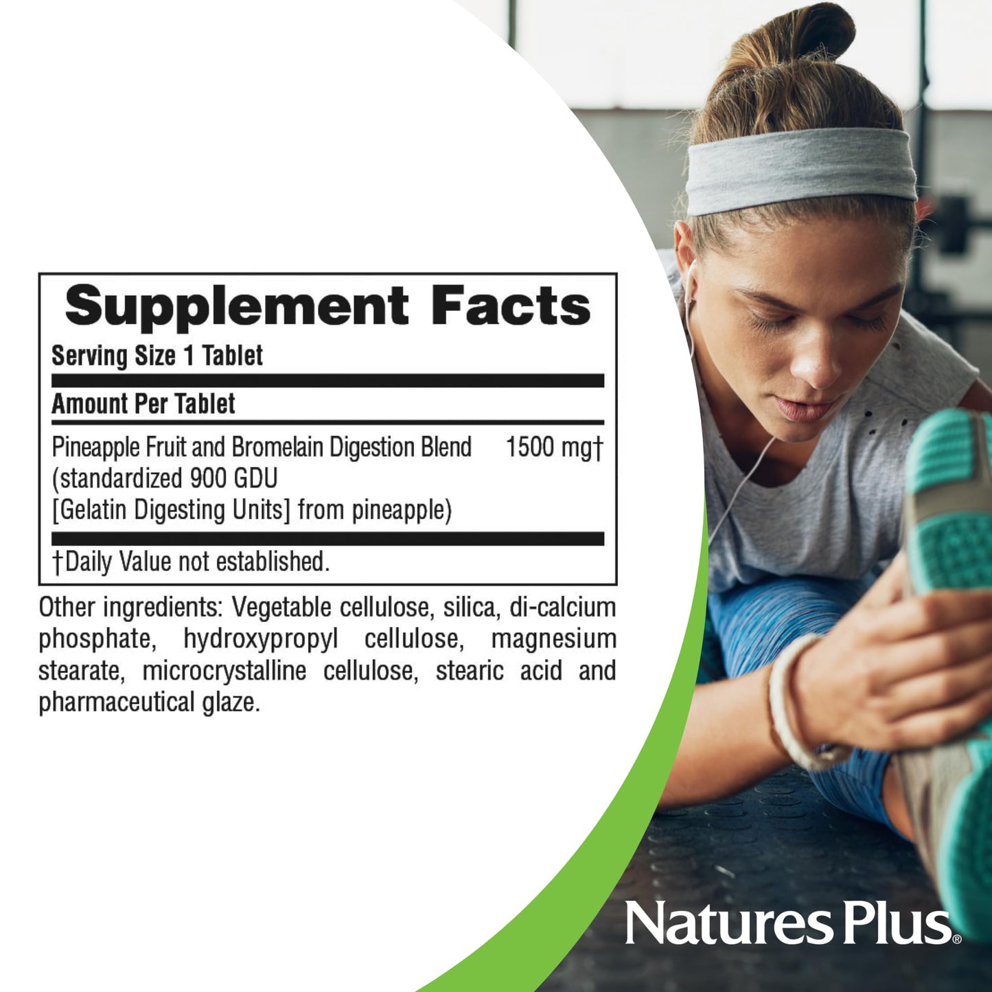 NaturesPlus Ultra Bromelain 1500 mg - 120 Servings (2x60) | Joints & Digestive Health