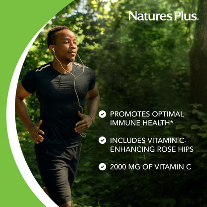 NaturesPlus Ultra-C 2000 mg Vitamin C with Rose Hips – 2-Pack, 180 Servings