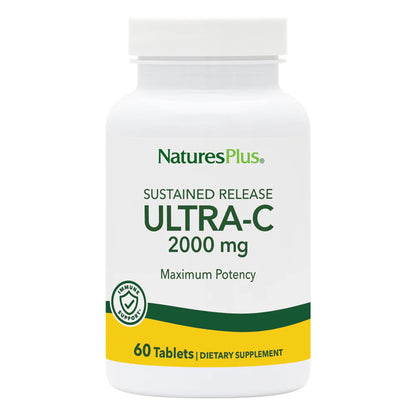NaturesPlus Ultra-C 2000 mg Vitamin C with Rose Hips | 60 Tablets - Immune Support, Vegetarian, Gluten Free