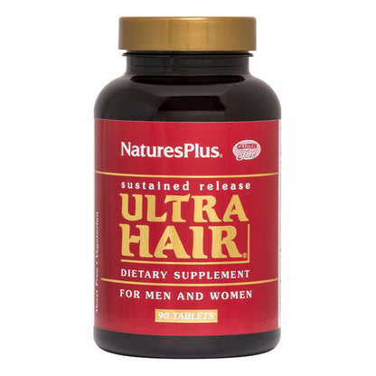 NaturesPlus Ultra Hair – 90 Tablets (Pack of 2), Sustained Release, Gluten Free – 90 Servings
