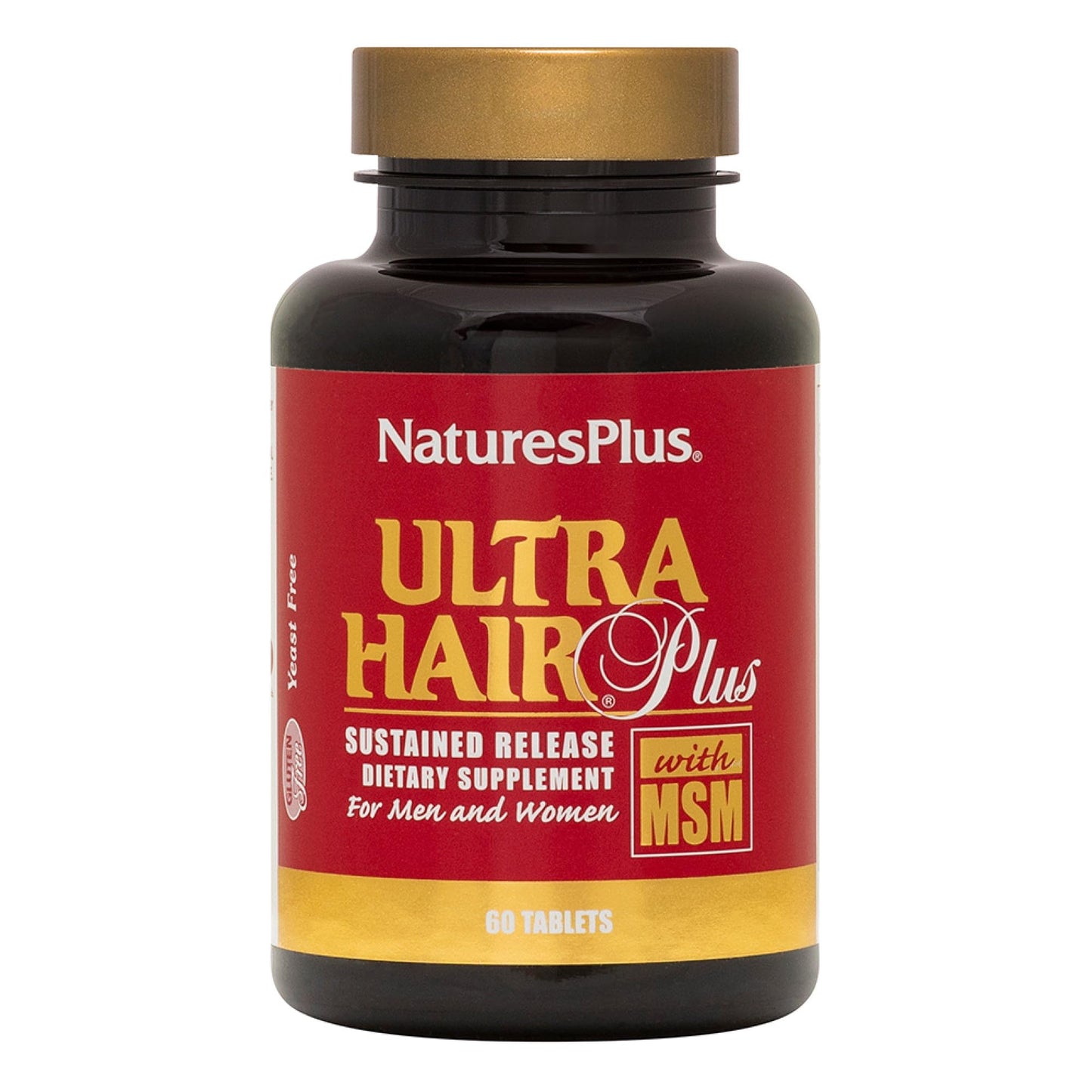NaturesPlus Ultra Hair Plus 60 Tablets Pack of 2 | Gluten Free