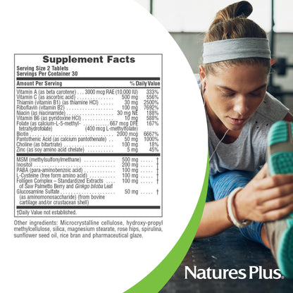 NaturesPlus Ultra Hair Plus 60 Tablets Pack of 2 | Gluten Free