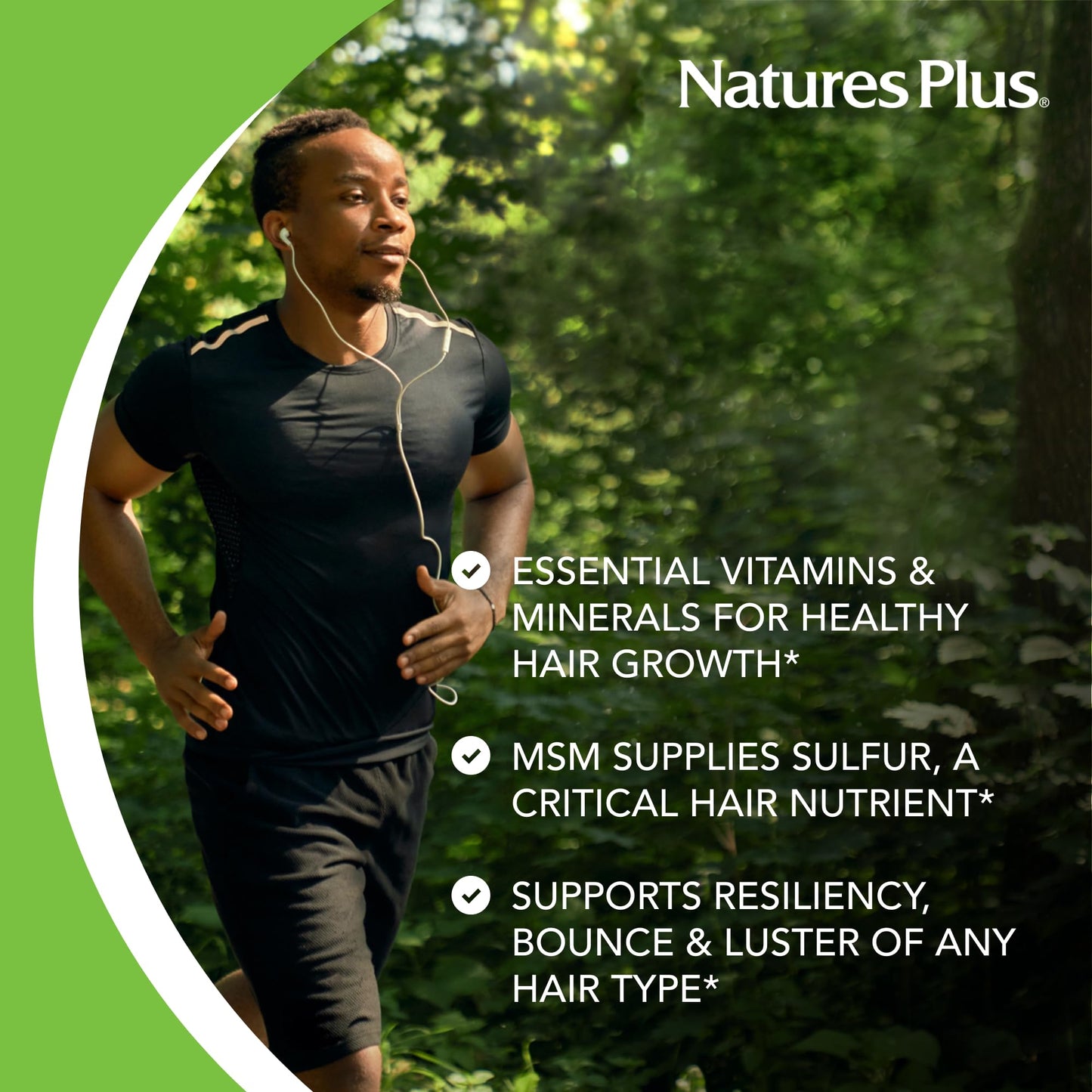 NaturesPlus Ultra Hair Plus 60 Tablets Pack of 2 | Gluten Free