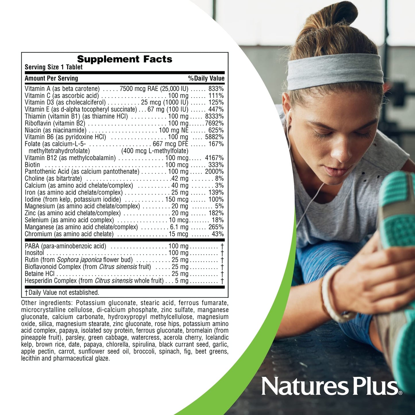NaturesPlus Ultra II Daily - 180 Tablets | Multivitamin with Whole Foods for Daily Energy & Immune Support | Sustained Release