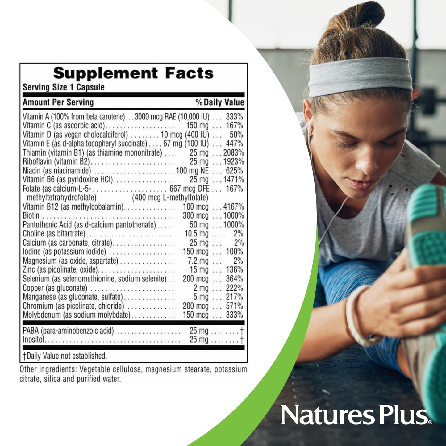 NaturesPlus Ultra One Daily Iron Free – 90 Servings, Vegan Multivitamin