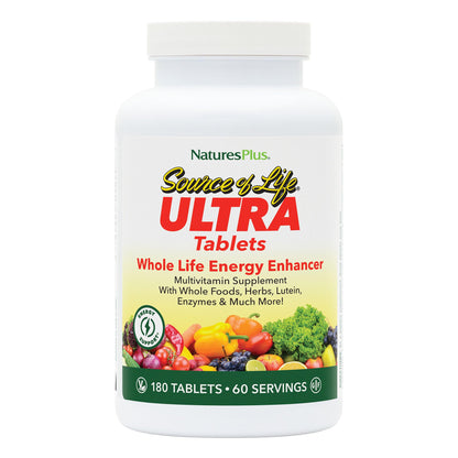 NaturesPlus Ultra Source of Life Multivitamin – 180 Tablets | Immune Health, Energy & Vitamin D3