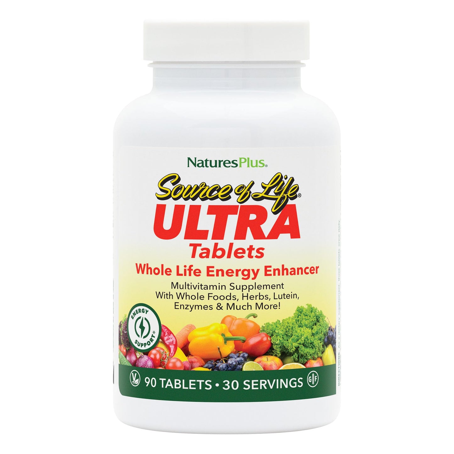 NaturesPlus Ultra Source of Life Multivitamin – 90 Tablets | Immune Support, Energy & Well-Being | Vegetarian & Gluten Free