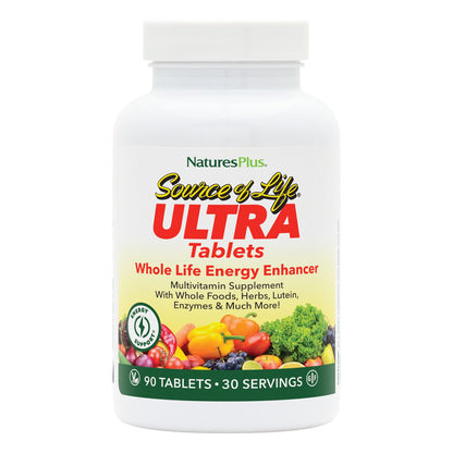 NaturesPlus Ultra Source of Life Multivitamin – 90 Tablets | Immune Support, Energy & Well-Being | Vegetarian & Gluten Free