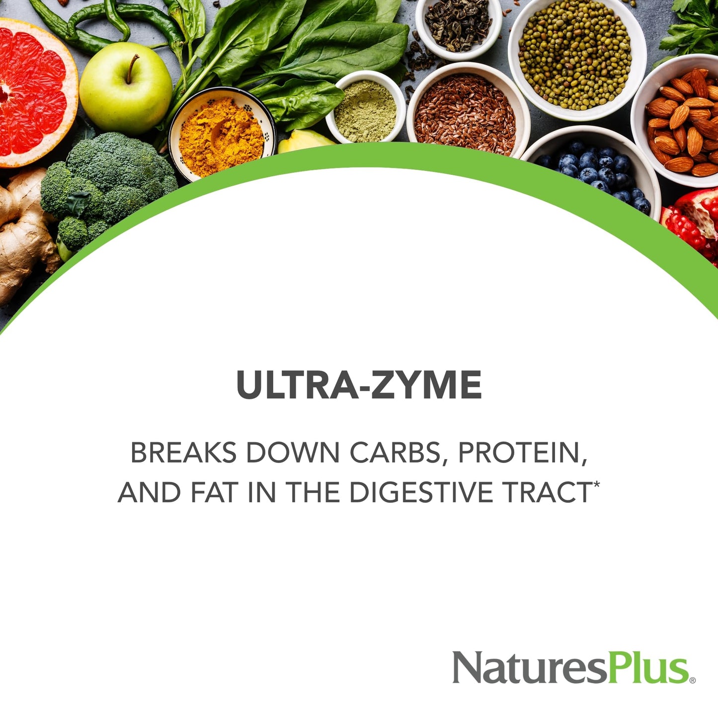 NaturesPlus Ultra-Zyme - 90 Tablets | Enzyme Supplement for Healthy Digestion | Gluten Free | 45 Servings