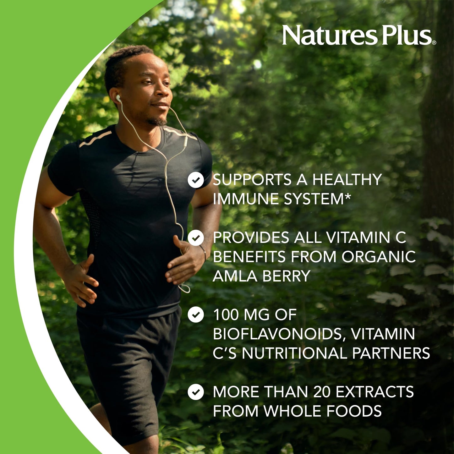 NaturesPlus Source of Life Garden Organic Vitamin C 500 mg - 60 Vegan Capsules